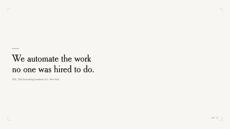 TEC sales brief, the quote slide