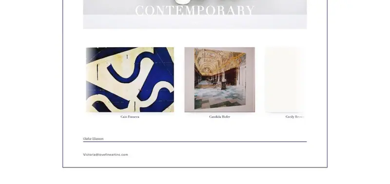 The gallery page running one rolling lane of works, built inside Squarespace